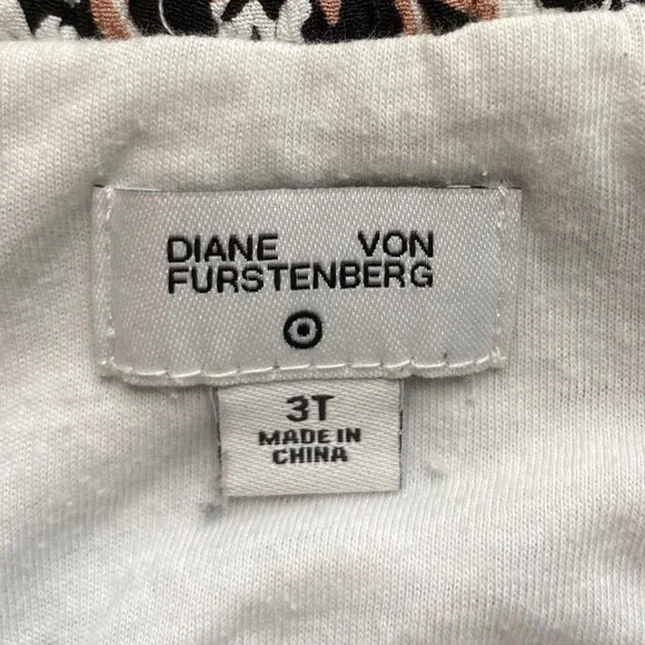 Diane von Furstenberg Target Girls Black White Floral Smocked Midi Dress 3T - Picture 6 of 9